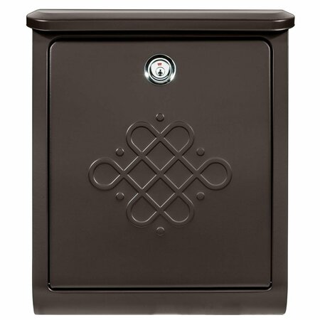 PERFECTPATIO Bordeaux Locking Wall Mount Mailbox - Rubbed Bronze - Medium PE1538604